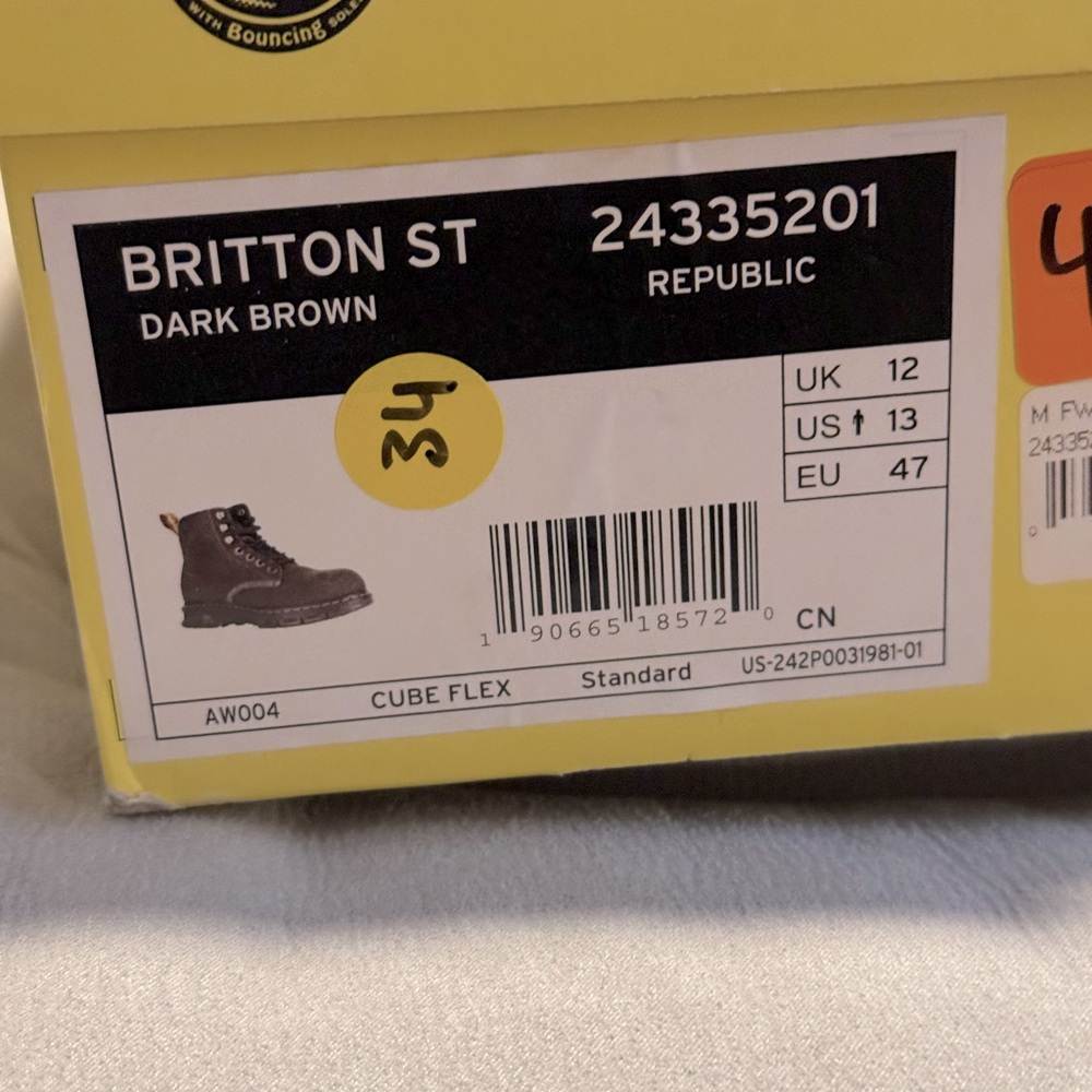 Dr Marten Britton Steel Toe Work Boots NIB